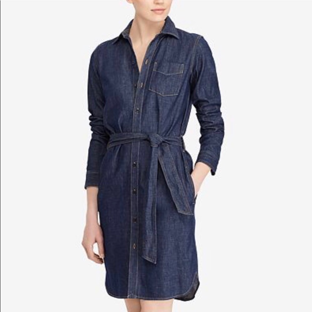 Lauren by Ralph Lauren Denim Shirt Dress.